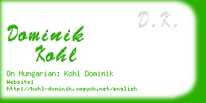 dominik kohl business card